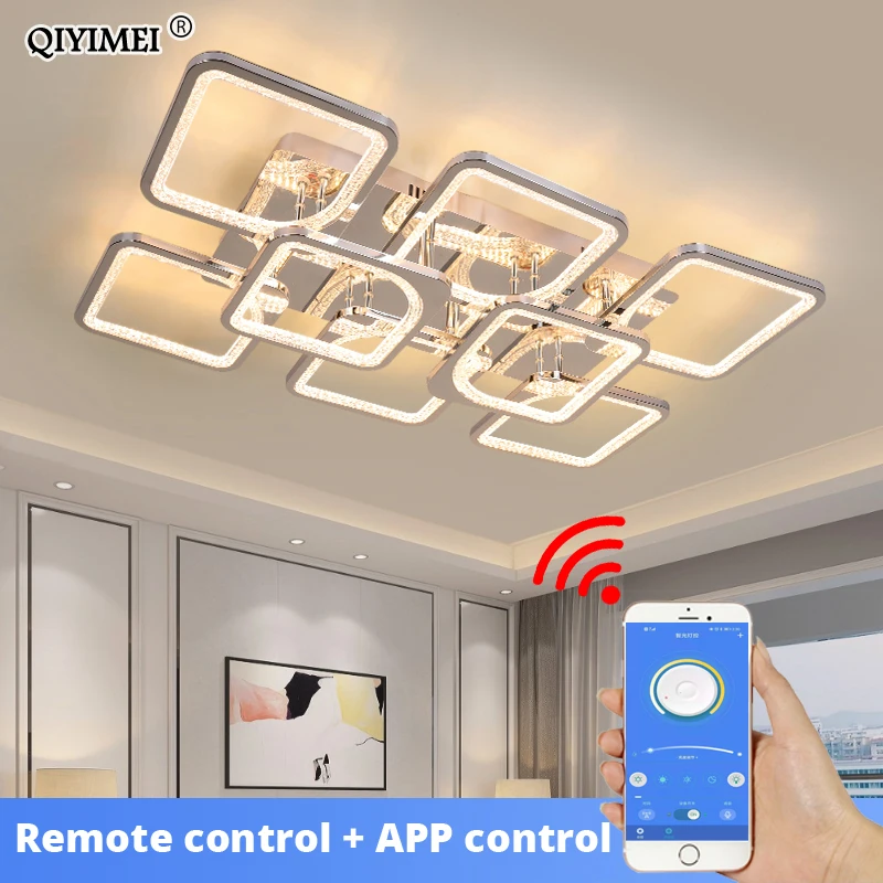 

Modern LED Chandelier Remote Dimmable Indoor Lighting For Bedroom Restaurant Study Dining Living Room Light Fixtures Home Lustre