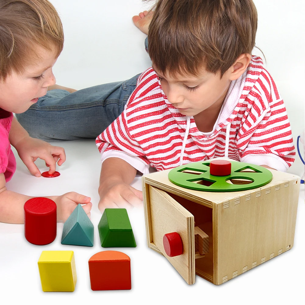 

Children's Wooden Puzzle Toy Montessori Unlocking Hexahedral Drawer Building Block Toy Cognitive Geometric Shape Toy