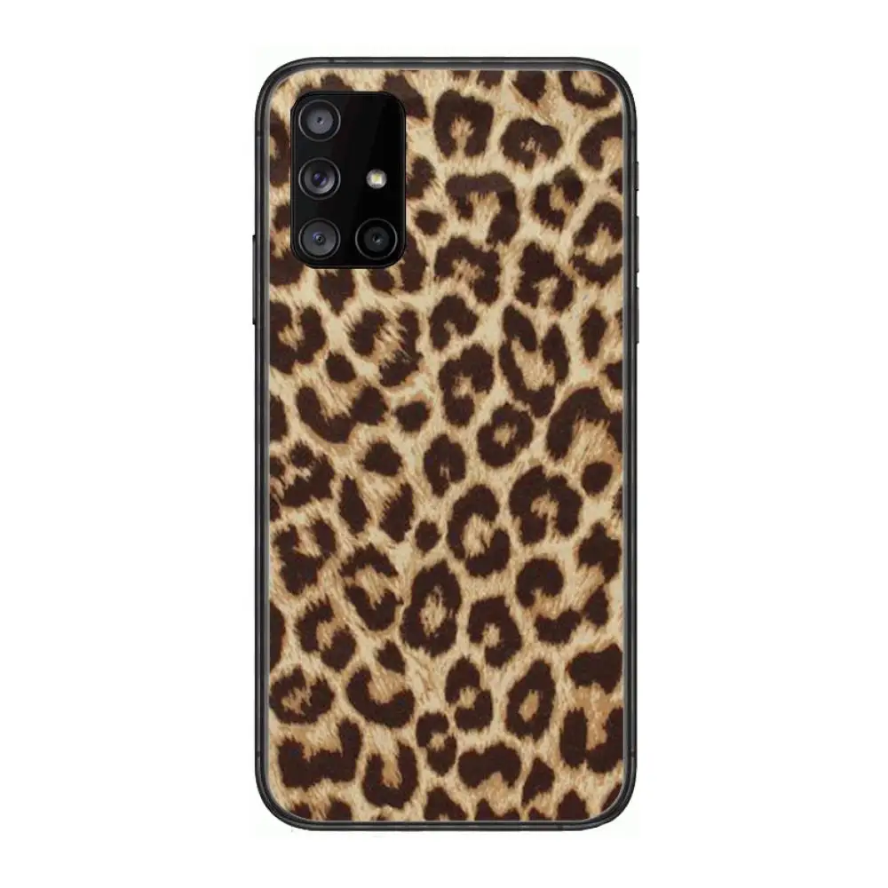 

Cool leopard print case Phone Case Hull For Samsung Galaxy A 90 50 51 20 71 70 40 30 10 80 E 5G S Black Shell Art Cell Cover