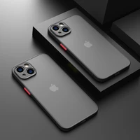 shockproof bumper armor matte clear case for iphone 13 12 11 pro max mini xr xs 7 8 6 6splus luxury soft silicon hard back cover