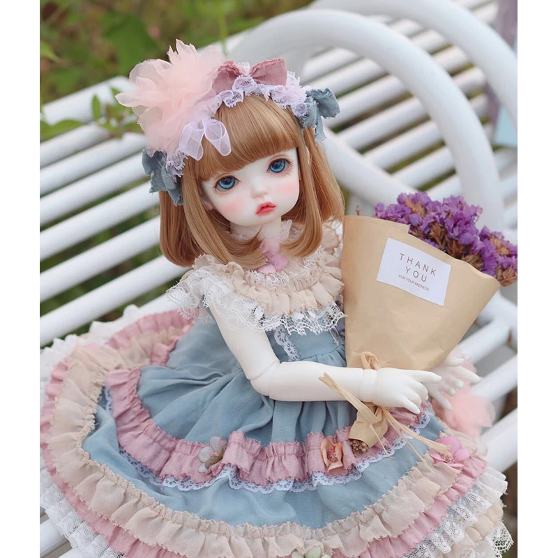 BJD платье-кукла красочное сказочное платье из 3 предметов платье-кукла+ повязка для волос+ носки для 1/6 1/4 1/3 BJD аксессуары для кукол dol одежда