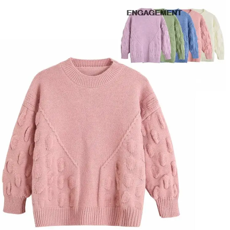 

ENGAGEMENT za 2021 female Thick winter clos Korean version of solid color sweater loose pullover women knitted delete