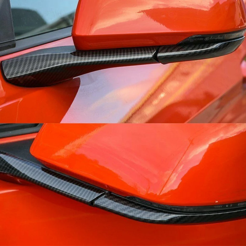 4Pcs Carbon Fiber Rearview Side Mirror Base Cover Trim Decorations for Ford Mustang 2015-2020 | Автомобили и мотоциклы