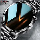 Смарт-часы LIGE2021 мужские спортивные водонепроницаемые с пульсометром и тонометром