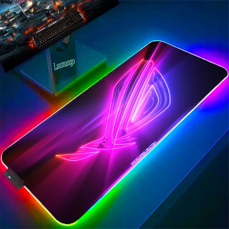 

Asus RGB LED Effect Carpet Mouse Computer Accessories Diy Gaming Pc Mat Carpets Extended Pad Deskmat Anime Mousepad Xl Deskpad