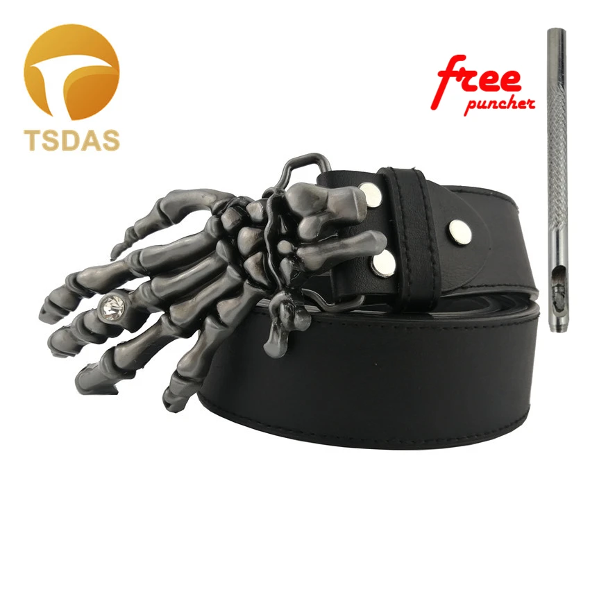 Бесплатная доставка металлическая пряжка в стиле рок н ролл ручная с черепом