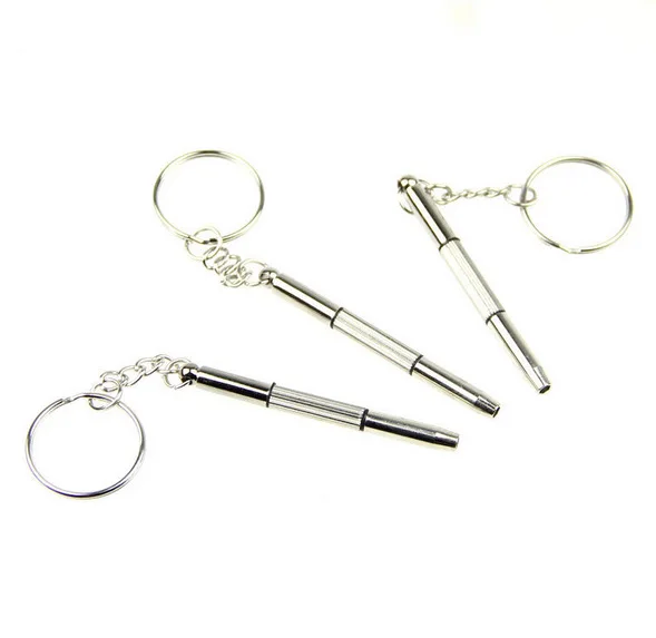 3 в 1 отвертка инструмент для ремонта брелок портативный Нержавеющая сталь очки