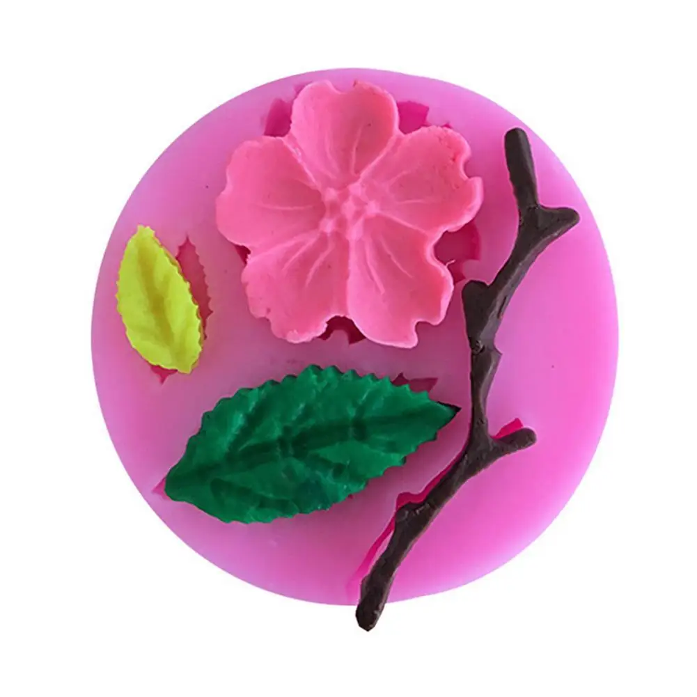 

Multifunctional Silicone Plum Blossom Mold DIY Fondant Cake Chocolate Clay Mould wedding Decorating Tool baking fondant