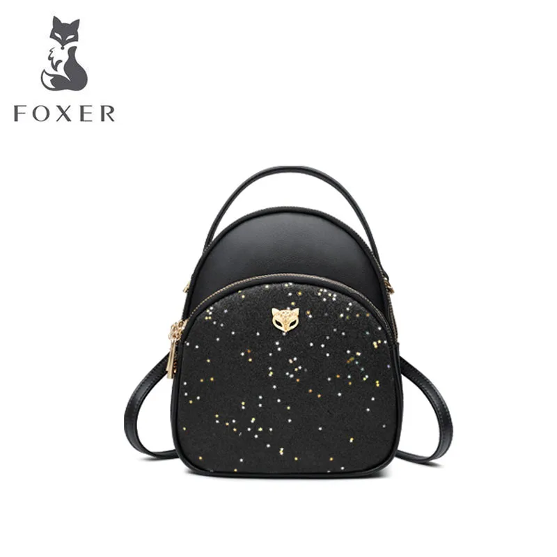 Женский кожаный рюкзак FOXER модный дизайнерский из воловьей кожи 2020|Женские