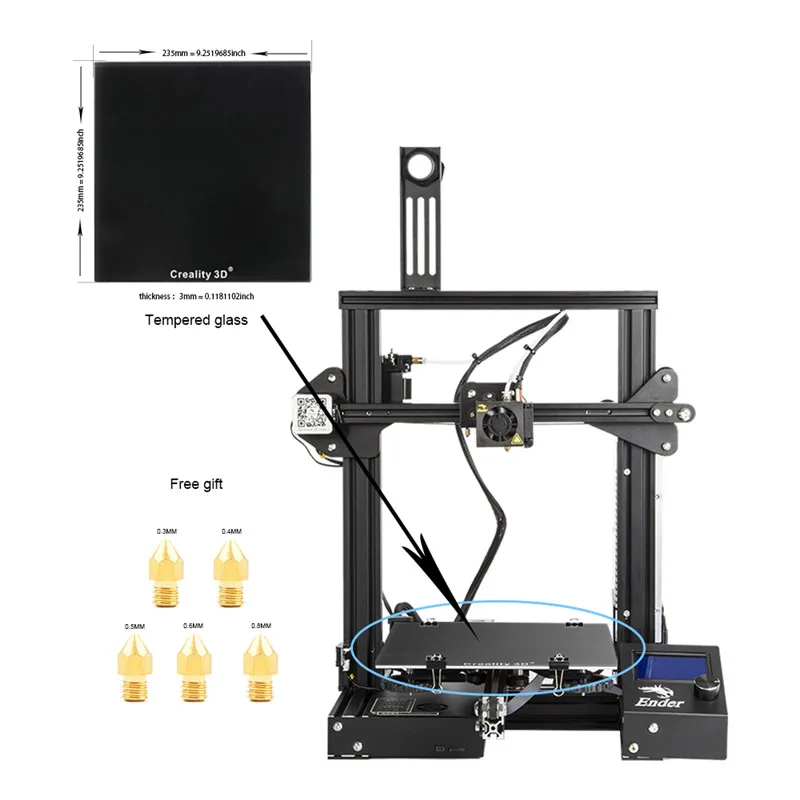 Ender-3X Полностью металлический CREALITY 3D Ender-3/Ender-3X/Ender-3 профессиональный принтер с волшебной конструкцией пластины обновления видения v-слот 3d принтер - Цвет: Ender-3X