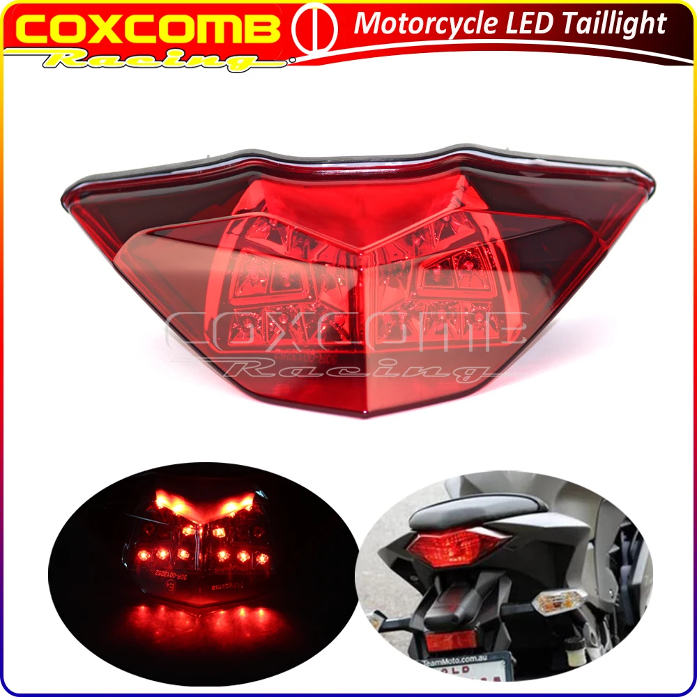 

Motorcycle Red Lens LED Integrate Brake Stop Light Indicator Rear Taillight For Kawasaki Ninja 300R 250R Z250 Z300 2013-2017