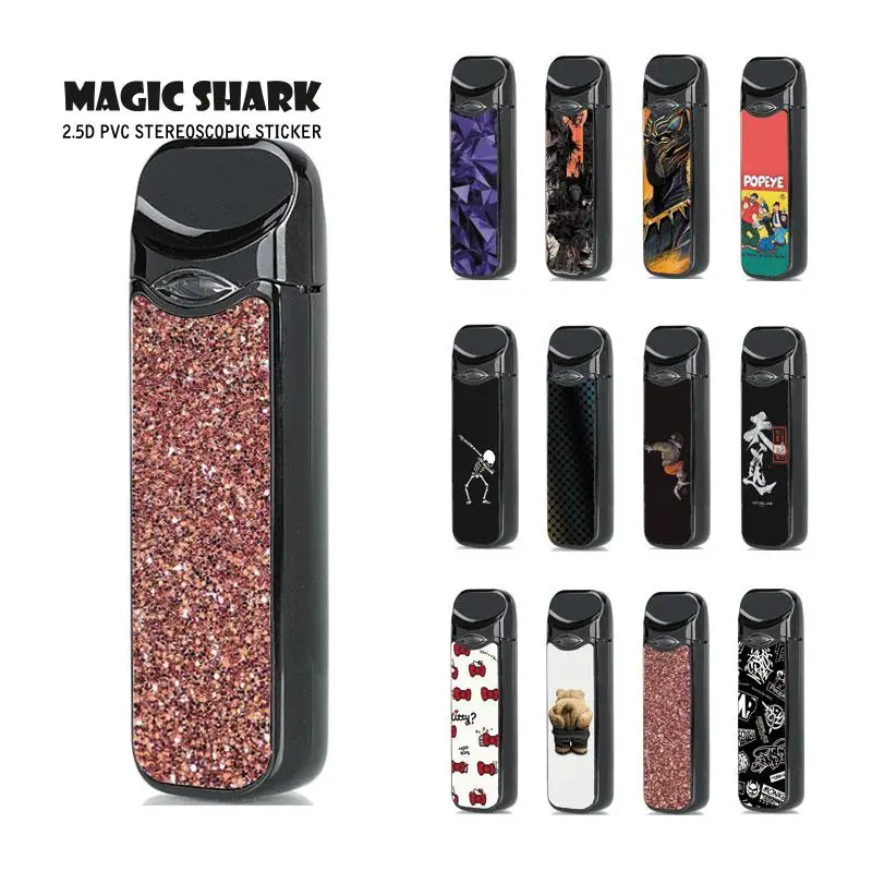 2.5D стерео блестящий чехол наклейка со скелетом медведя для Smok Nord|Наклейки