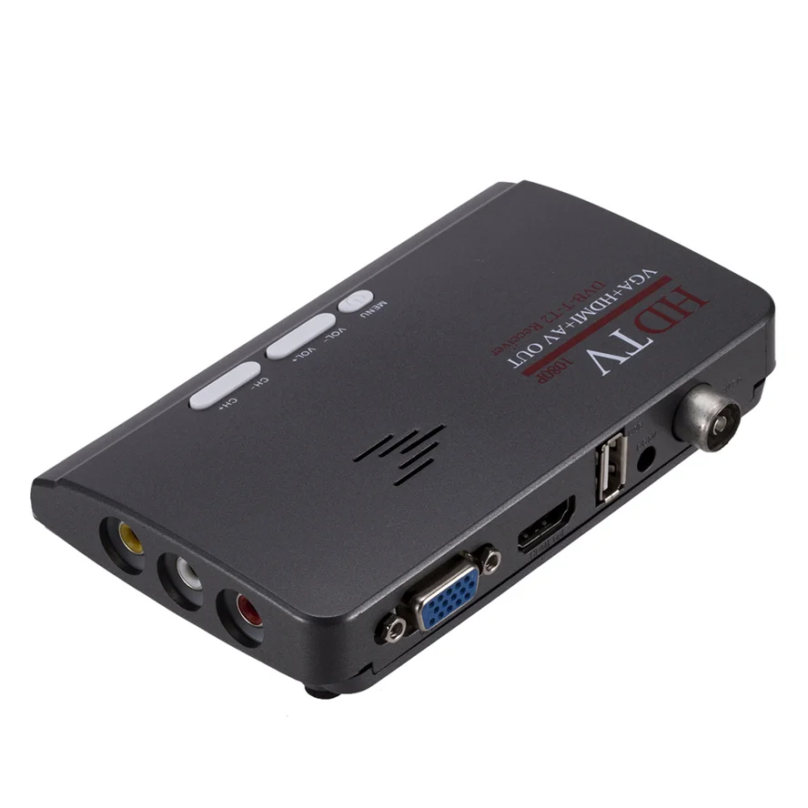 DVB-T DVB-T2 TV тюнер приемник T/T2 Box VGA AV CVBS 1080P HDMI-совместимый цифровой HD спутниковый