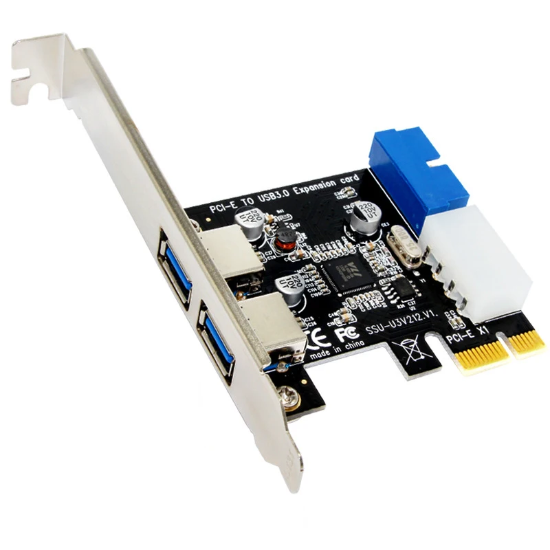 En-Labs 4 порта PCIE PCI-e к USB 3 0 (2 x Тип A + 20 Pin внутренний) расширительный концентратор PCI