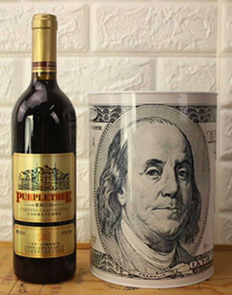 Креативный металлический цилиндр свинья копилка для экономии украшения дома