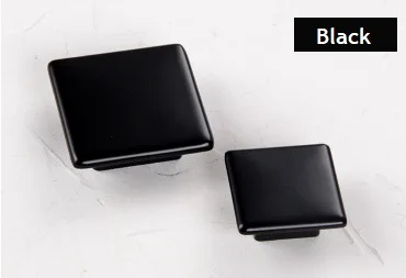 Black 2 шт./лот Mordern большой квадратный черный блестящий хром матовый никель цинк мебель шкаф ящик нагрудная Ручка Потяните - Цвет: Black