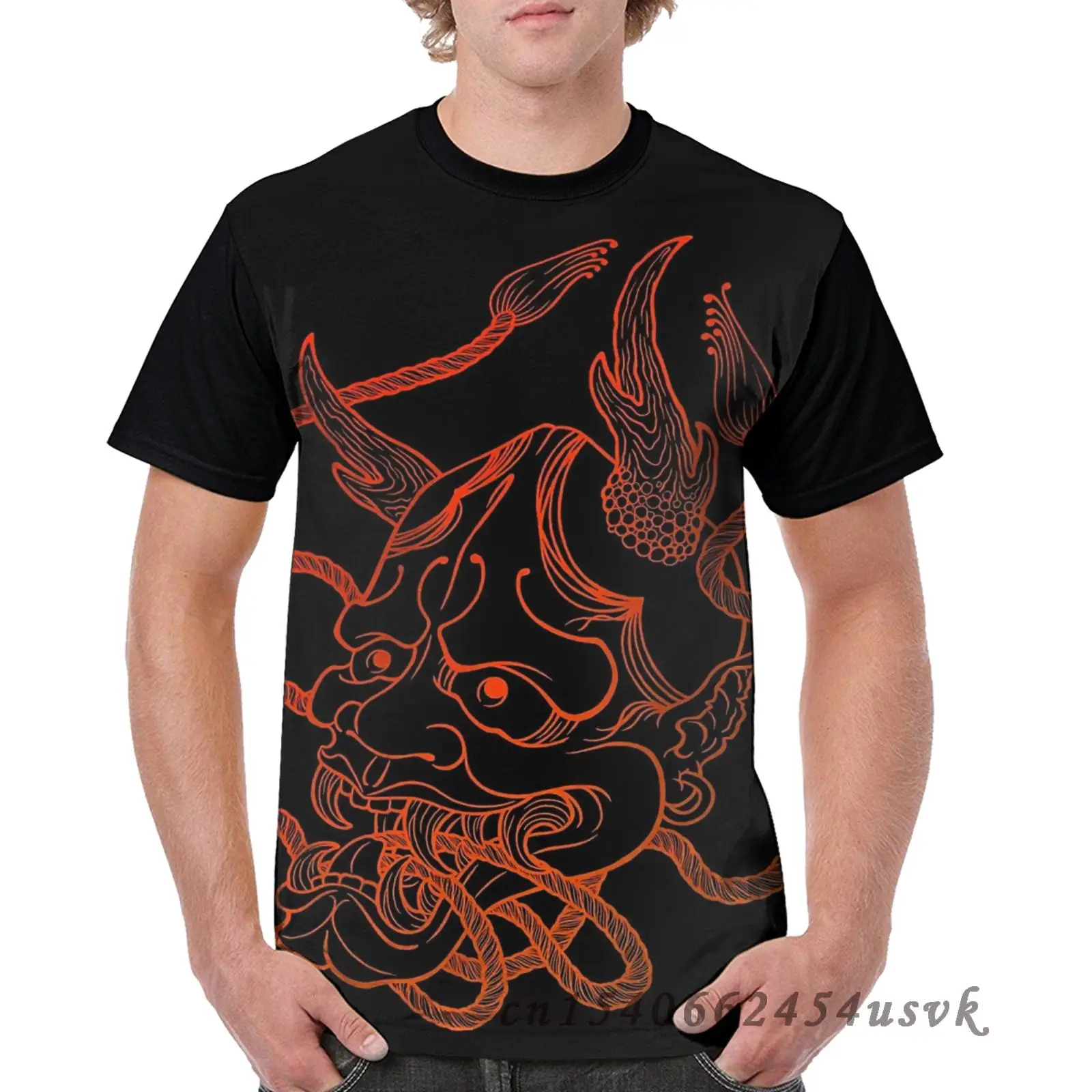 Забавная семейная сочетающаяся одежда мужская футболка с оборками Hannya женская