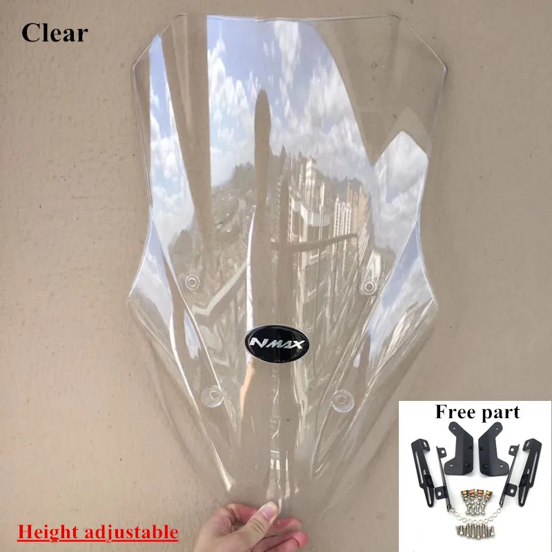 Clear windscreen Модифицированные мотоциклетные Nmax регулируемые пластиковые дефлекторы ветрового стекла для nmax155 nmax 150 - Цвет: Clear windscreen