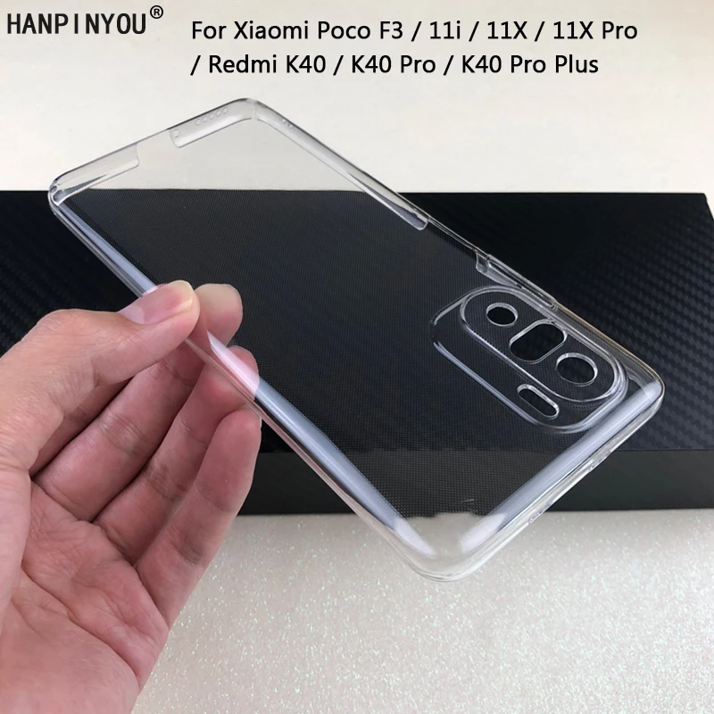 

For Xiaomi Poco F3 pocof3 11i 11X Redmi K40 Pro Plus 5G Hard PC Camera Protect Case Ultra Thin Clear Hard Plastic DIY Cover