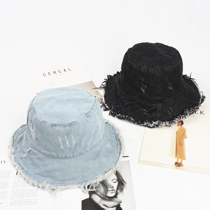 

Denim Cotton Lightweight Quick Dry Packable Bucket Sun Hat Vintage Outdoor Festival Packable Sun Cap