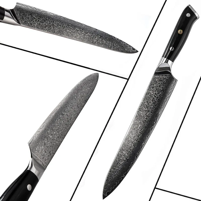 Grandsharp 9,5 дюймов дамасский нож шеф-повара 67 слоев VG-10 стали японский дамасский кухонный нож инструменты для приготовления пищи нож мясника