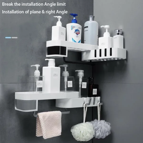 Аксессуары для ванной комнаты угловая полка душа бесшовный Поворотный штатив