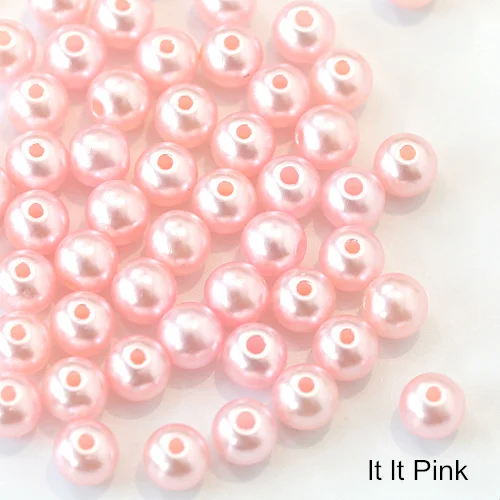 lt lt pink Много цветов ABS имитация жемчуга круглые бусины с дырочками DIY браслет серьги Подвески швейные бусы ожерелье Изготовление ювелирных изделий B3625 - Цвет: lt lt pink