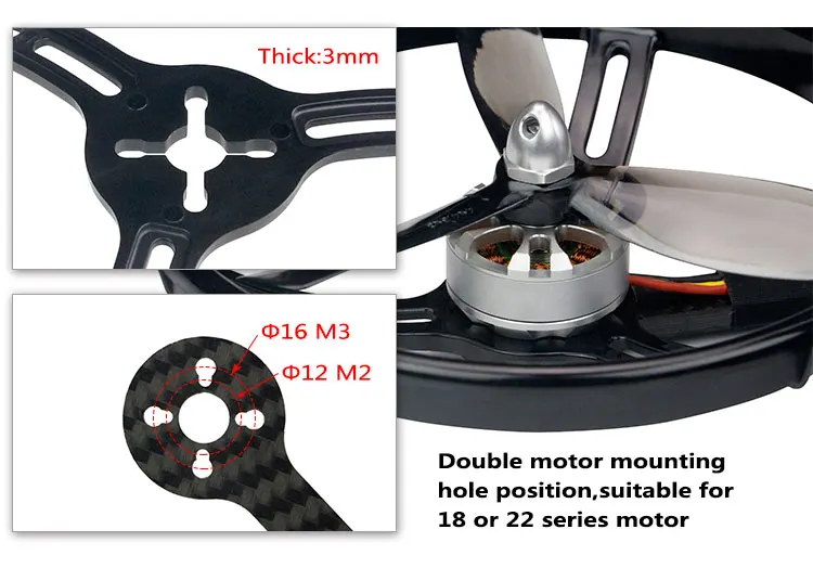 LDARC ET MAX углеродное волокно наборы винтов с 4 дюйма пропеллеров бампер все