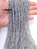 aaa natural grey larvikite labradorite beads round loose stone beads 2345 mm for diy making bracelet jewelry accessories 15