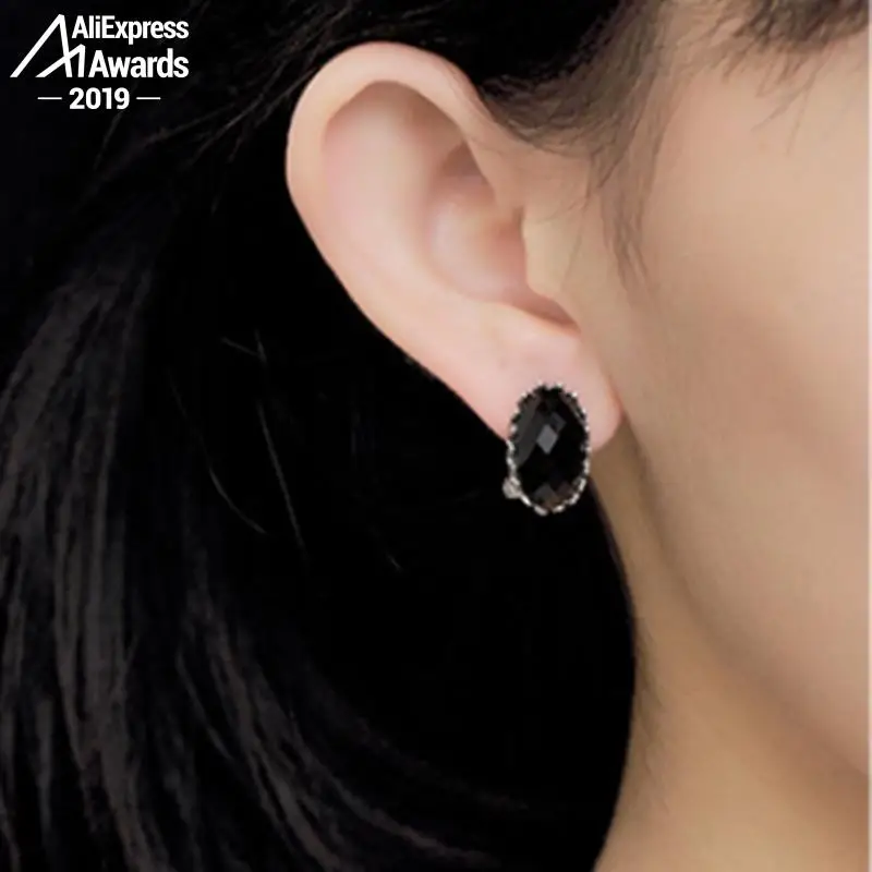 Польша S925 Изящные серьги-гвоздики сапфировые серьги для женщин антикварный