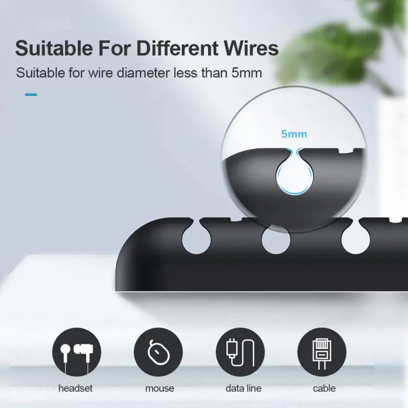 Умная намотка для кабеля гибкий силиконовый держатель управления шнуром зажимы