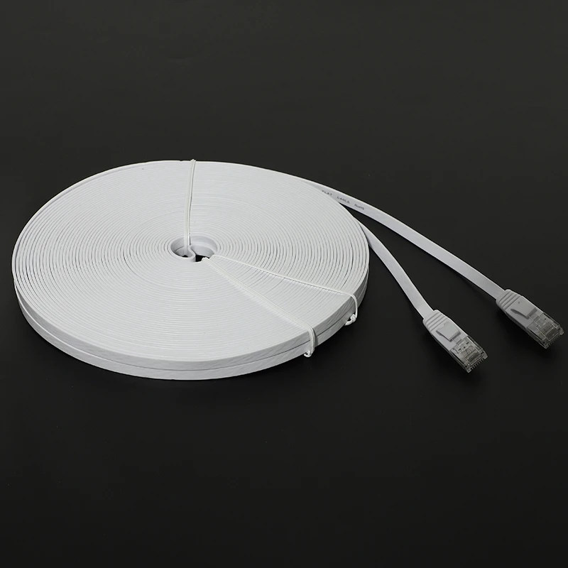 Ethernet-Кабель Cat 6 100 футов (30 метров) плоский тонкий длинный Интернет-кабель