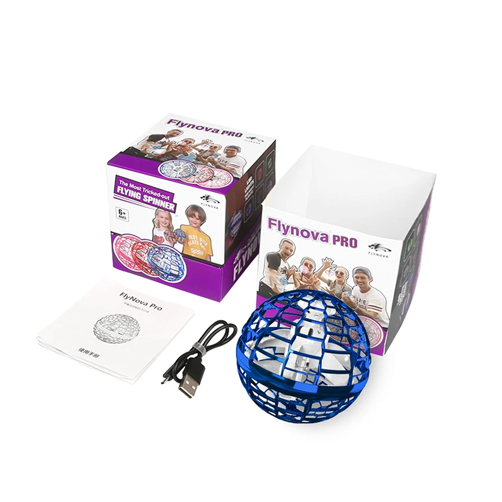 

Flynova Pro Flying Ball Spinner Toy Hand UFO Magic Aircraft Sensing Induction Drone RGB light Electronic Kids Toys 360 Rotating