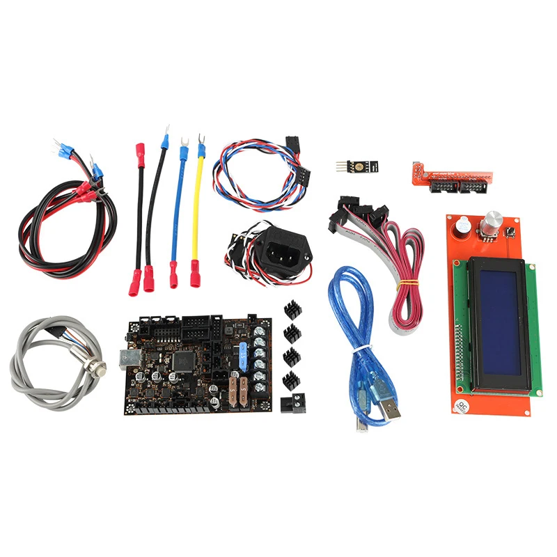 PPYY NEW 3D принтер Einsy Rambo 1.1A материнская плата + 2004 Lcd датчик накаливания Pinda V2 панель