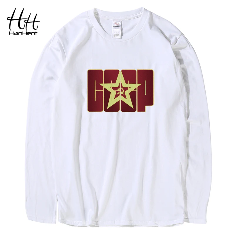HanHent новая CCCP Футболка мужская летняя футболка \ x2dshirt Мужская x27s с принтом русский