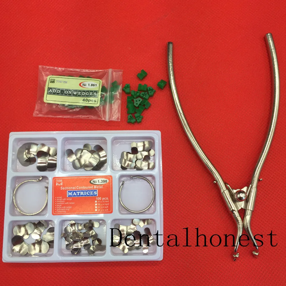 100 шт. полный комплект зубные матрицы секционные Контурные металлические № 1 398 2