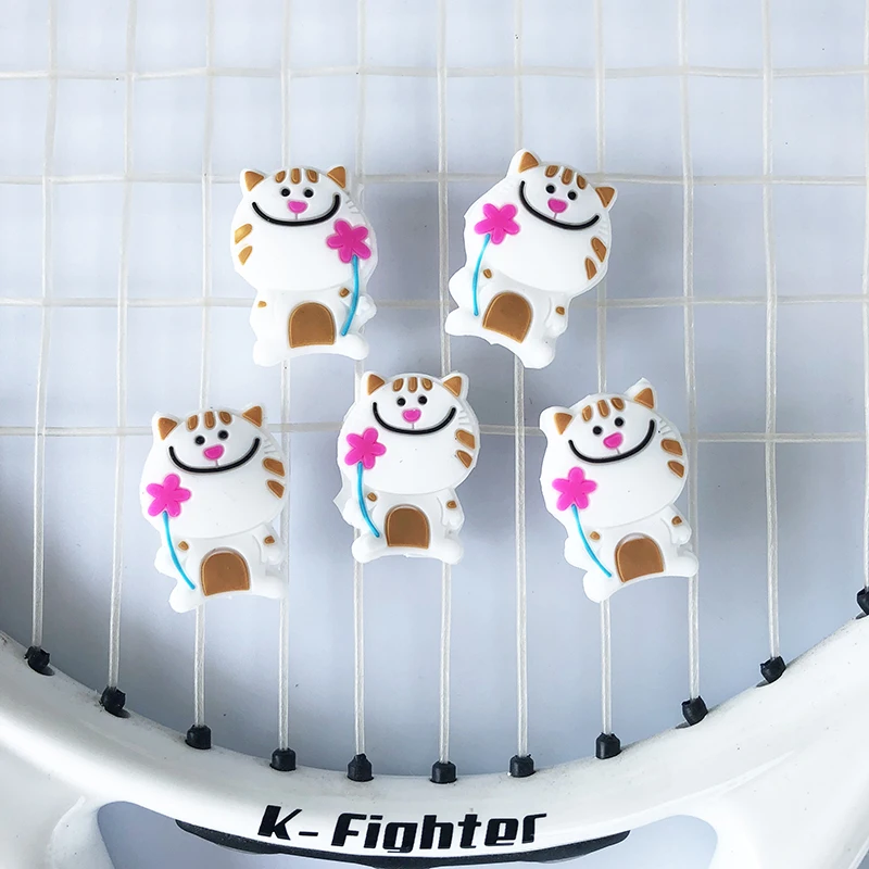 

10pcs/lot Tennis Dampener racket shock absorber shock absorber cartoon animal cow frog panda bird fish dog rabbit pig white cat