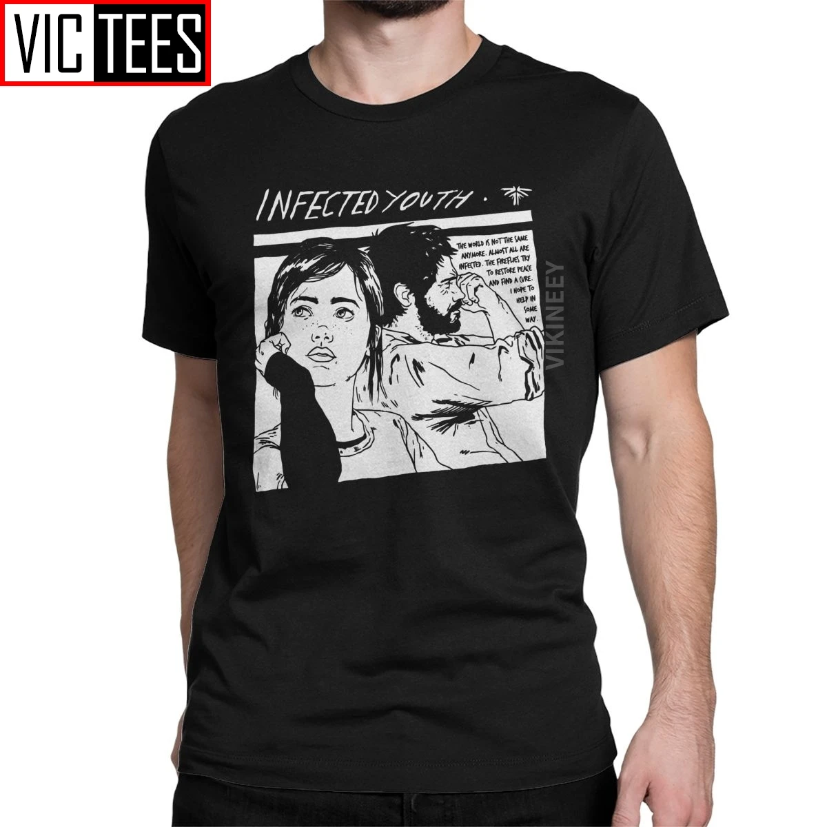 

Infected Youth The Last Of Us Men Customized With Own Logo T Shirt Ellie Fireflies Joel Tlou Game Tshirt Cotton