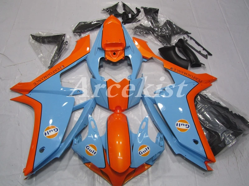 

Новый комплект обтекателей из АБС-пластика под давлением, подходит для YAMAHA YZF-R1 R1 2007 2008 07 08, кузов оранжевого и синего цвета