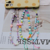 acrylic beads mobile phone chain wholesale 2021 fashion new star love beaded letters bohemian chic design jewelry for girls