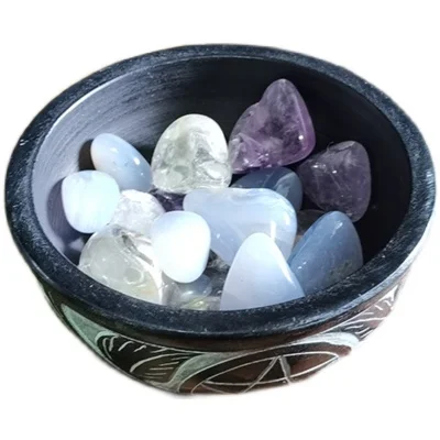 

Pentagram Soapstone Bowl Altar Ceremony Bowl Herbal Grinding Utensils Herbal Grinder Ritual Tools Decoration