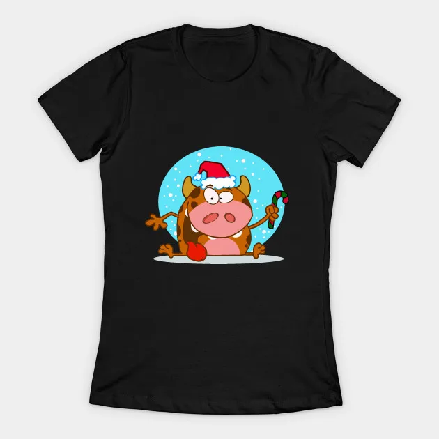 

Funny Christmas - Santa Cow Women's T-Shirt