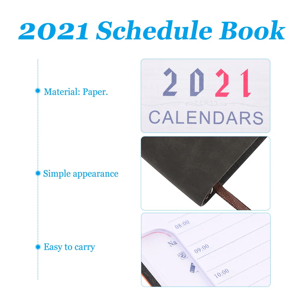 

2021 Schedule Notebook Business Plan Book Time Management Notebook for Office