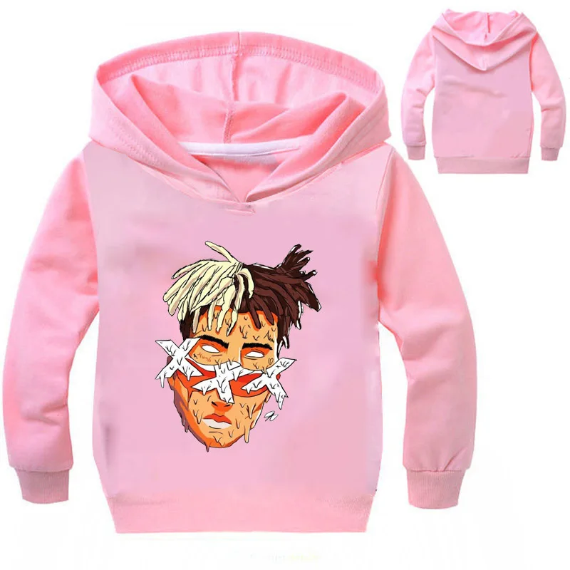Xxxtentacion/свитер для детей от 2 до 16 лет Красная толстовка с капюшоном девочек