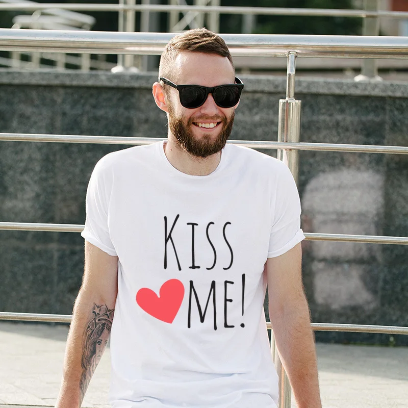 

Lovers Day Kiss Heard Cute Autumn Tees Youth Special Tee-Shirts Funky Cheap Tops Gifts