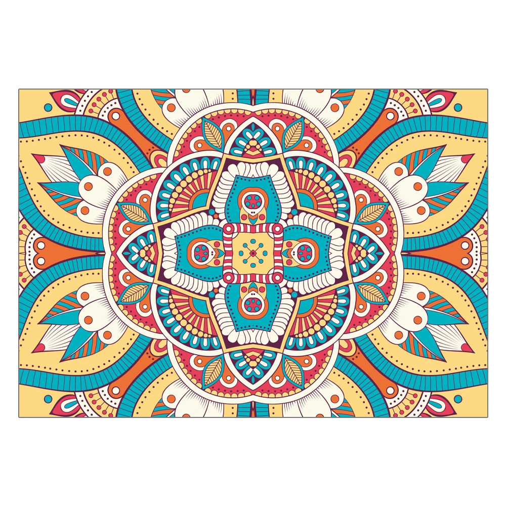 

Comfortable printed bohemian carpet printed carpet toilet anti-slip mat living room bedroom home decoration carpet can be custom