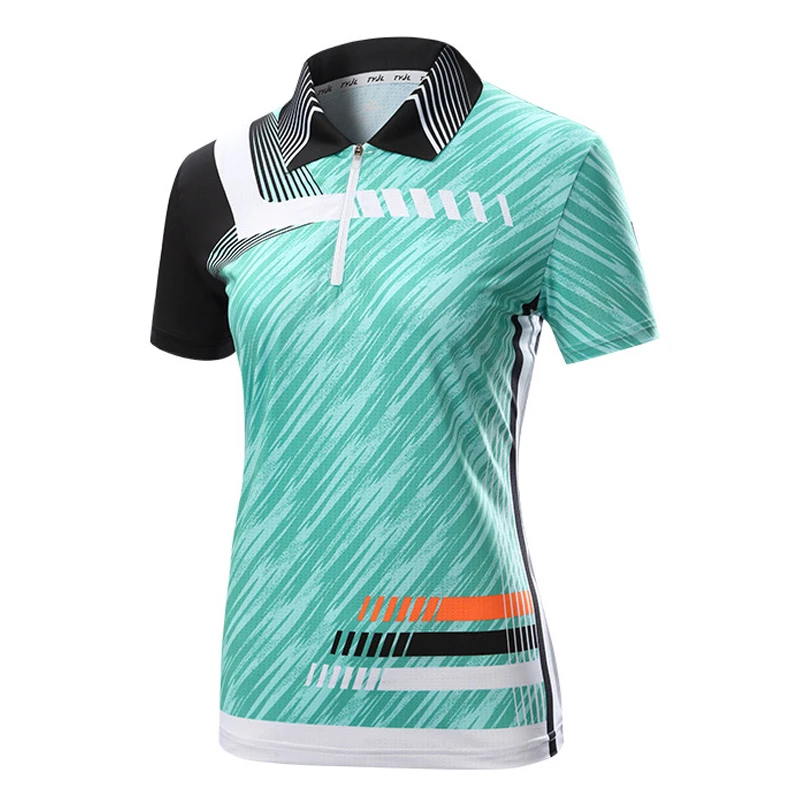 

Высококачественная Женская быстросохнущая дышащая легкая спортивная одежда для бадминтона с коротким рукавом для настольного тенниса муж...