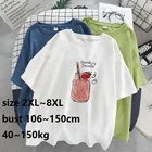 Футболка женская, большого размера, 5XL, 6XL, 7XL, 8XL, 40-150 кг