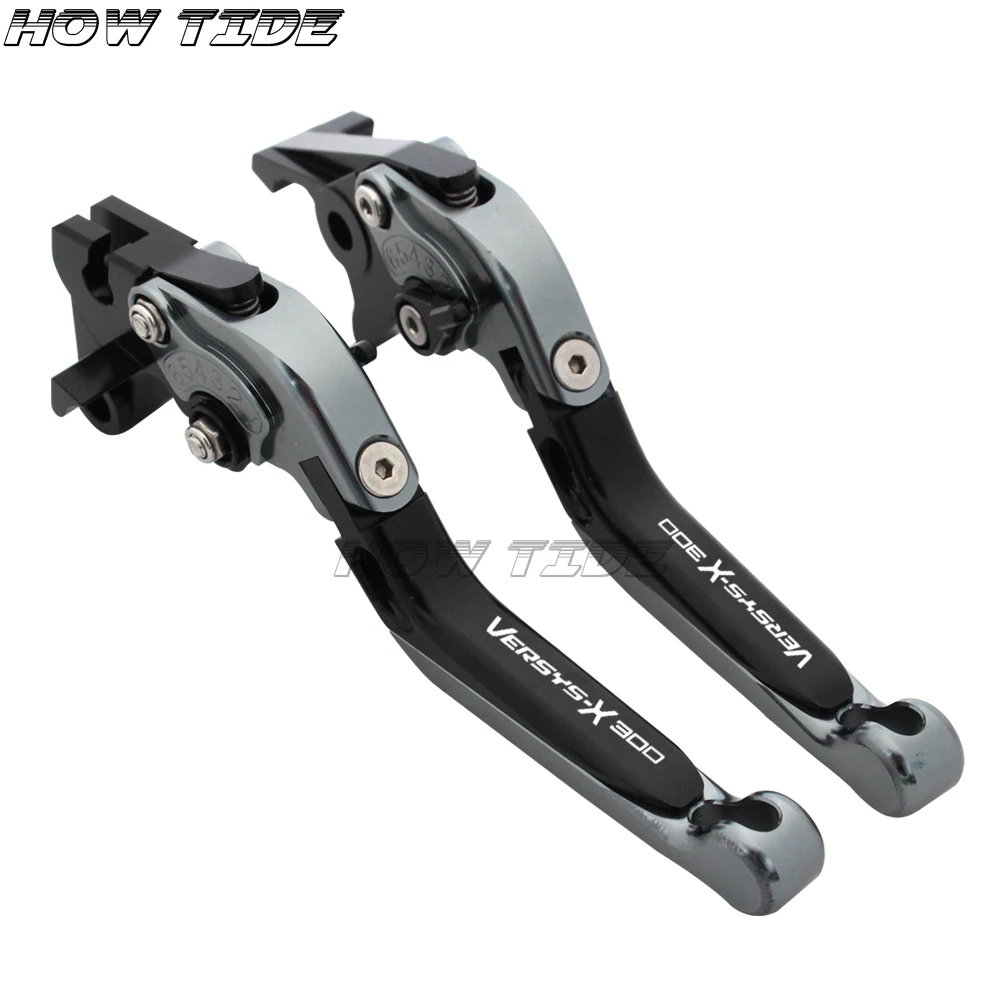 CNC Adjustable Folding Extendable Motorcycle Brake Clutch Levers For KAWASAKI VERSYS-X 300 VERSYS X300 2017 | Автомобили и