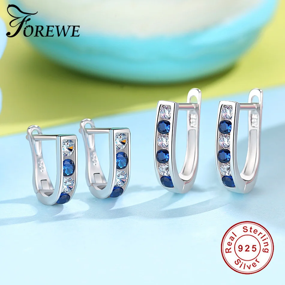 Женские серьги гвоздики с кристаллами из серебра 925 пробы фиолетового розового